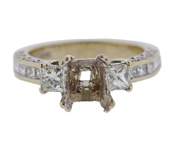 14k Gold Diamond Engagement Ring Setting (1 of 3)