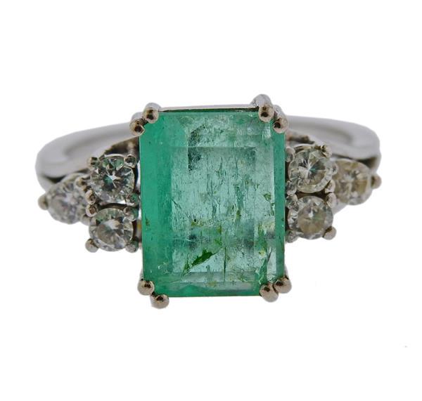 18K Gold Diamond Emerald Ring (1 of 3)
