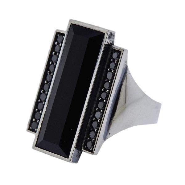 Georg Jensen Nocturne Black Diamond Onyx Sterling (1 of 3)