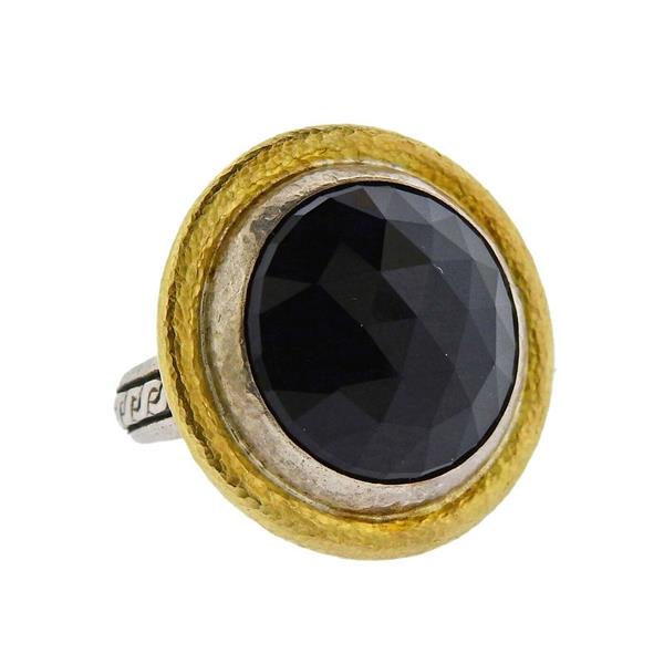 Gurhan Galapagos 24k Gold Sterling Silver Onyx Ring (1 of 5)