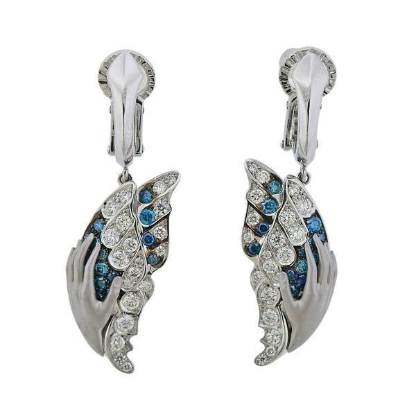 Magerit Mariposa Green Diamond 18k Gold Earrings (1 of 5)