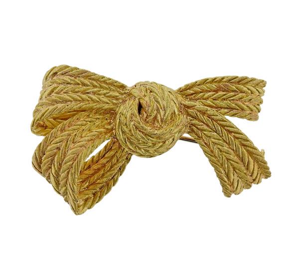 Buccellati 18k Gold Bow Brooch Pin (1 of 4)