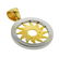 Bvlgari Bulgari 18K Gold Steel Tondo Sun Pendant - 4