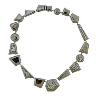 Mimi So Diamond 18k Gold Necklace: METAL: 18k Gold. MEASUREMENTS: Necklace is 17 3/4" long. GEMSTONES: Diamonds - approx. 7.79ctw. MARKED: Mimi So, 750, @, 1445862. WEIGHT: 98 grams.Gemstones have not been graded for color and cla