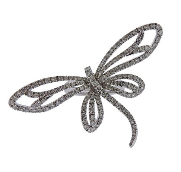 18K Gold Diamond Dragonfly Ring (1 of 4)