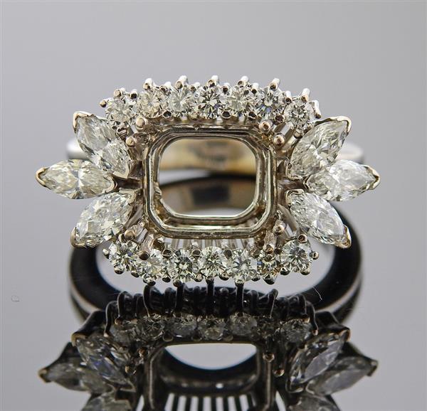 18K Gold Diamond Ring Mounting (1 of 4)