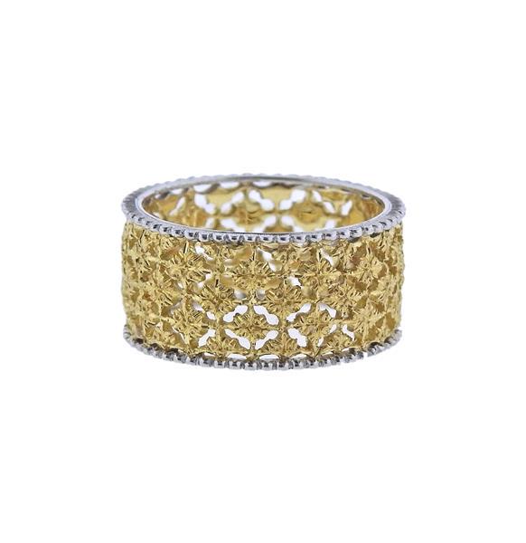Buccellati Prestigio Two Color 18k Gold Band Ring (1 of 3)