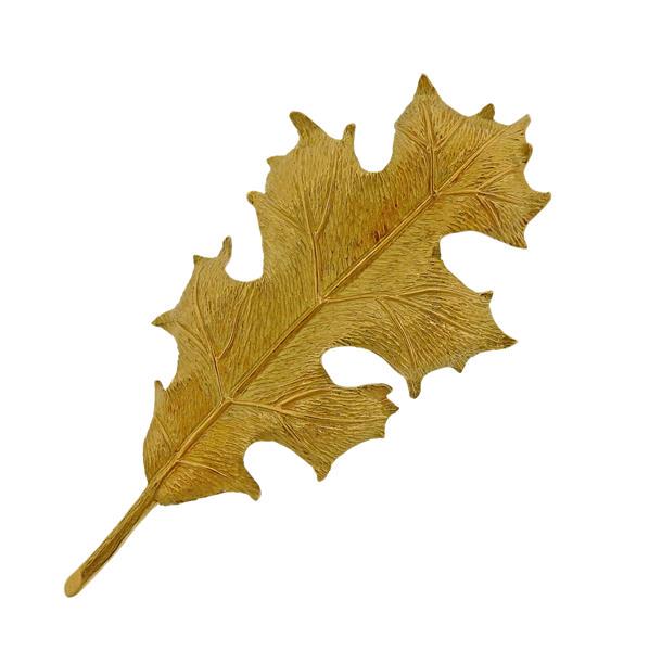 Tiffany & Co 18K Gold Leaf Brooch Pin (1 of 4)