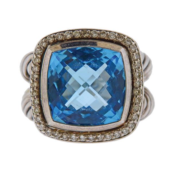 David Yurman Sterling Silver Topaz Albion Ring (1 of 3)