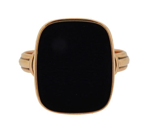 Antique Victorian Rose Gold Agate Ring (1 of 4)