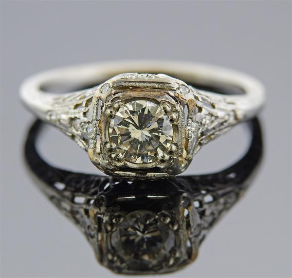 18K Gold Diamond Engagement Ring (1 of 3)