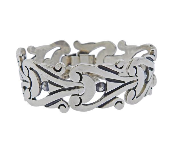 Los Ballesteros Mexican Sterling Silver Bracelet (1 of 3)