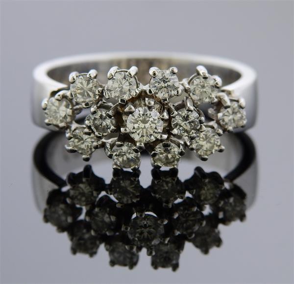 18k Gold Diamond Cluster Ring (1 of 4)