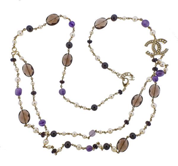 Chanel Multi Color Stone Costume Necklace (1 of 5)