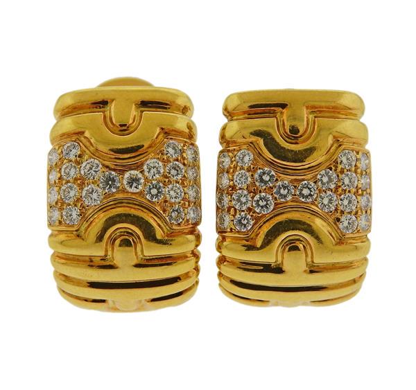 Bvlgari Bulgari Alveare 18K Gold Diamond Earrings (1 of 3)