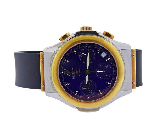 Hublot MDM 18k Gold Steel Chronograph Watch 18102