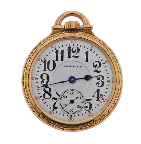 Hamilton Gold Filled Railroad Pocket Watch 992 (1 of 5)