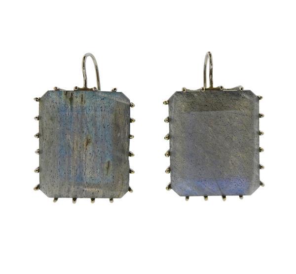 14k Gold 35ctw Labradorite Earrings (1 of 5)