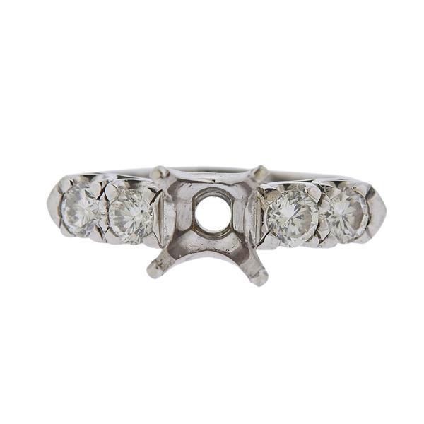 14K Gold Diamond Engagement Ring Mounting (1 of 3)