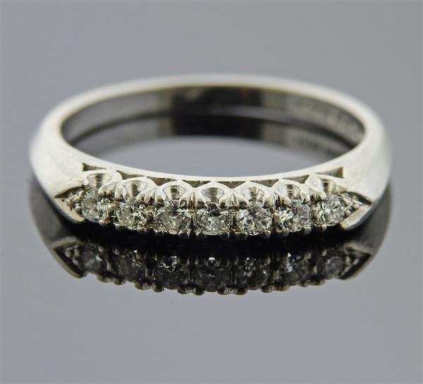 Platinum Diamond Half Band Ring (1 of 3)
