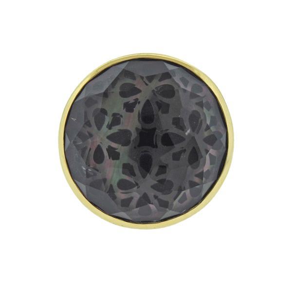 Ippolita Rock Candy 18k Gold Onyx Shell Quartz Phantom (1 of 4)