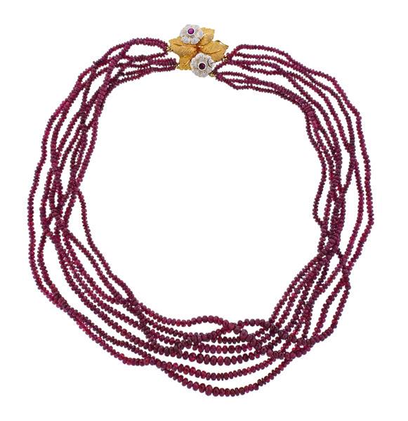 Buccellati 18k Gold Gemstone Bead Necklace (1 of 6)