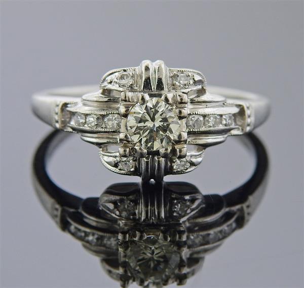 Platinum Diamond Engagement Ring (1 of 3)