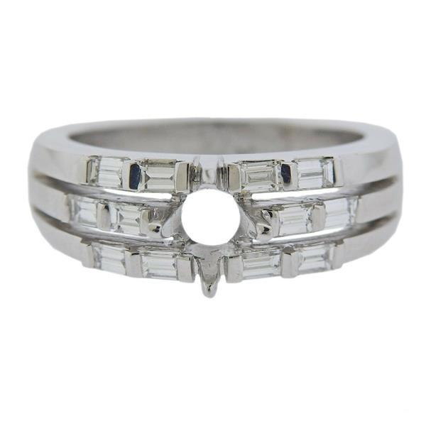 18k Gold Diamond Engagement Ring Setting (1 of 4)