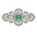 18K Gold Diamond 4.02ct Emerald Brooch Pin