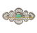 18K Gold Diamond 4.02ct Emerald Brooch Pin - 2