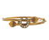 Antique Victorian 10K Gold Pearl Horseshoe Bangle