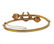 Antique Victorian 10K Gold Pearl Horseshoe Bangle - 3