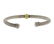 David Yurman Silver 14k Gold Cable Cuff Bracelet - 3