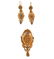 Antique Victorian 18k Gold Diamond Earrings Brooch Set
