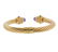 14k Gold Cable Citrine Amethyst Cuff Bracelet - 3