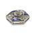 Art Deco Platinum Diamond Cufflink Stud Top Set - 3