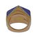 1970s Lapis Lazuli Diamond Gold Ring - 2