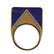 1970s Lapis Lazuli Diamond Gold Ring - 4