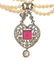 18k Gold Platinum Pearl Diamond Pendant Necklace - 2
