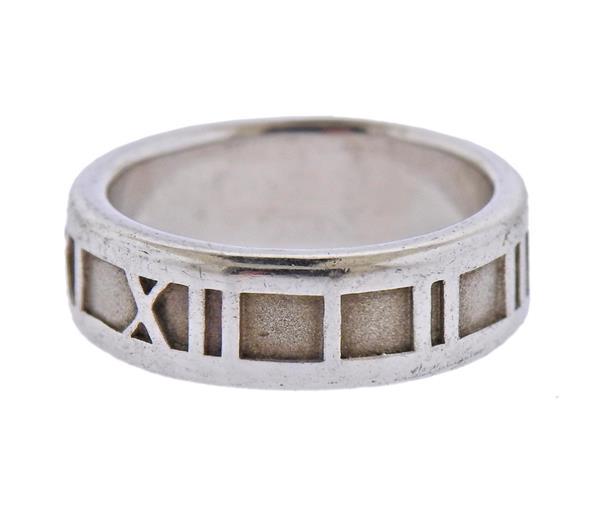Tiffany & Co Atlas Sterling Silver Band Ring (1 of 3)