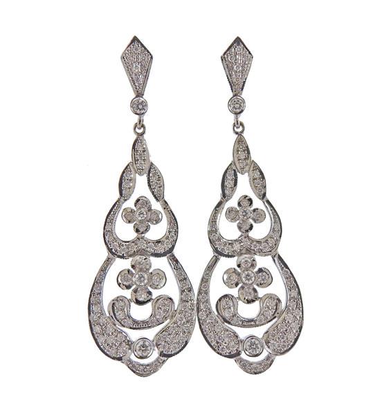 14k Gold Diamond Chandelier Earrings (1 of 4)