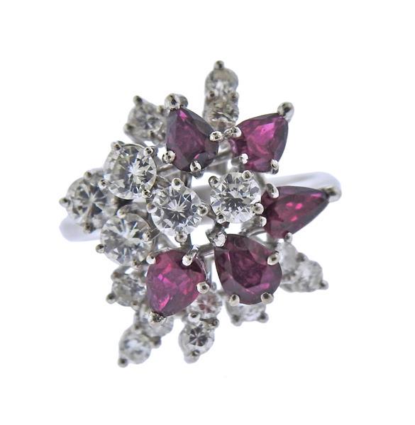 18K Gold Diamond Ruby Ring (1 of 4)