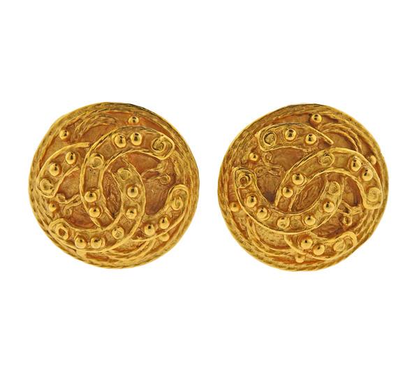 Vintage Chanel CC Clip on Earrings (1 of 3)
