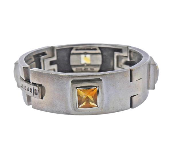 Kieselstein Cord Silver Yellow Stone Bracelet (1 of 3)