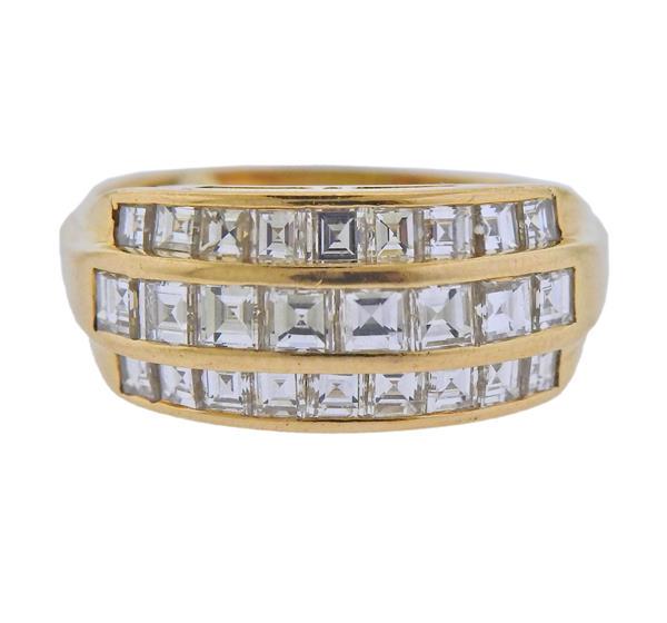18K Gold Diamond Half Band Ring (1 of 3)