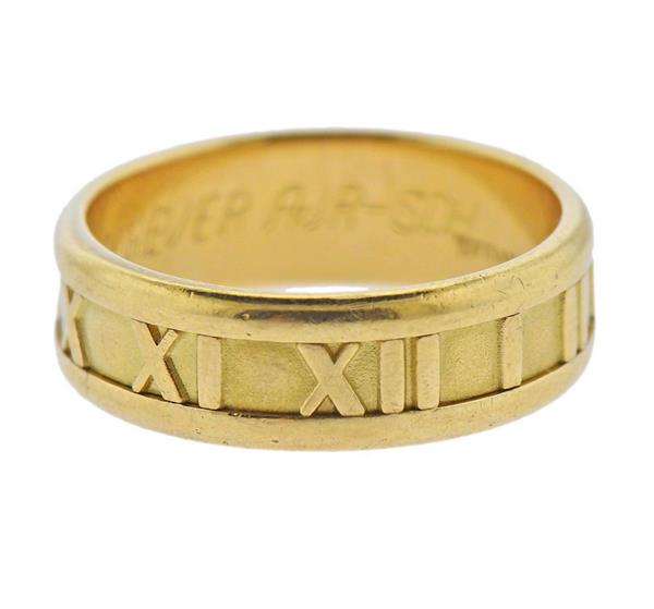 Tiffany & Co 18K Gold Atlas Band Ring (1 of 3)