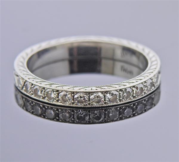 Platinum Diamond Wedding Band Ring (1 of 4)