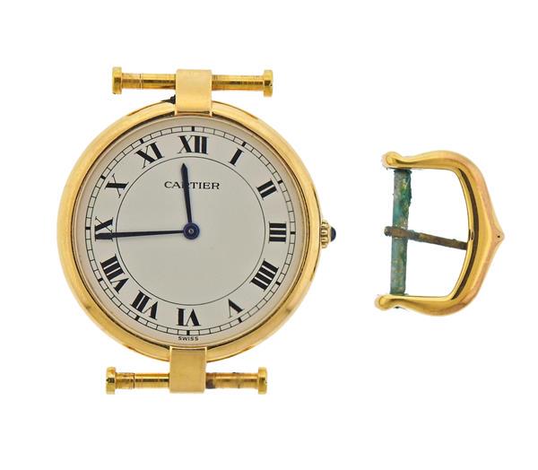 Cartier Vendome 18k Gold Watch 9256 (1 of 5)