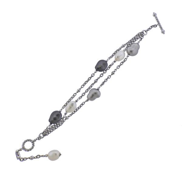 Roberto Coin 18K Gold  Pearl Triple Strand Toggle (1 of 5)