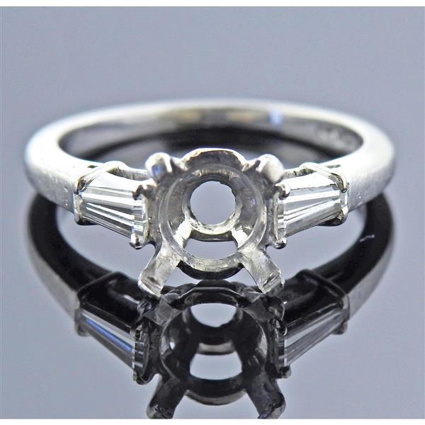 Platinum Diamond Engagement Ring Setting (1 of 3)